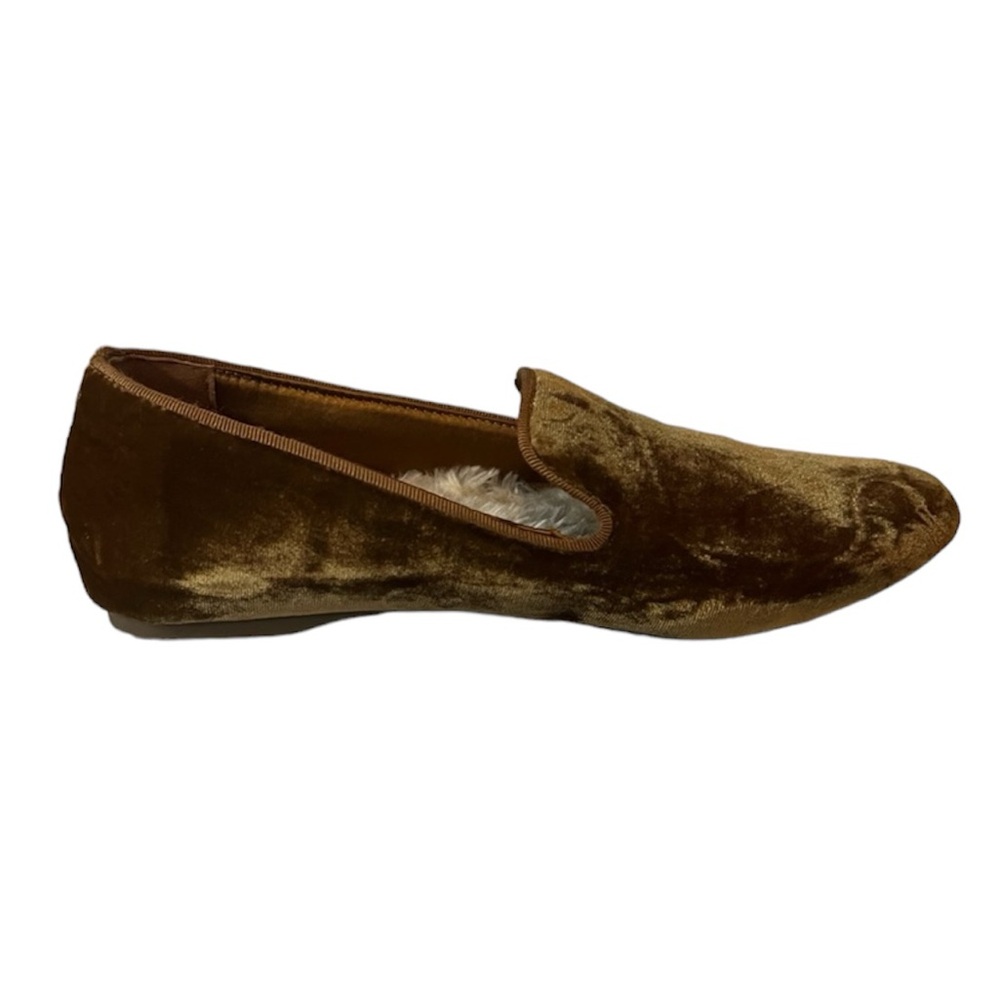 Birdies Velvet Slip On flats Women’s Loafers Orange / gold colour Size 5